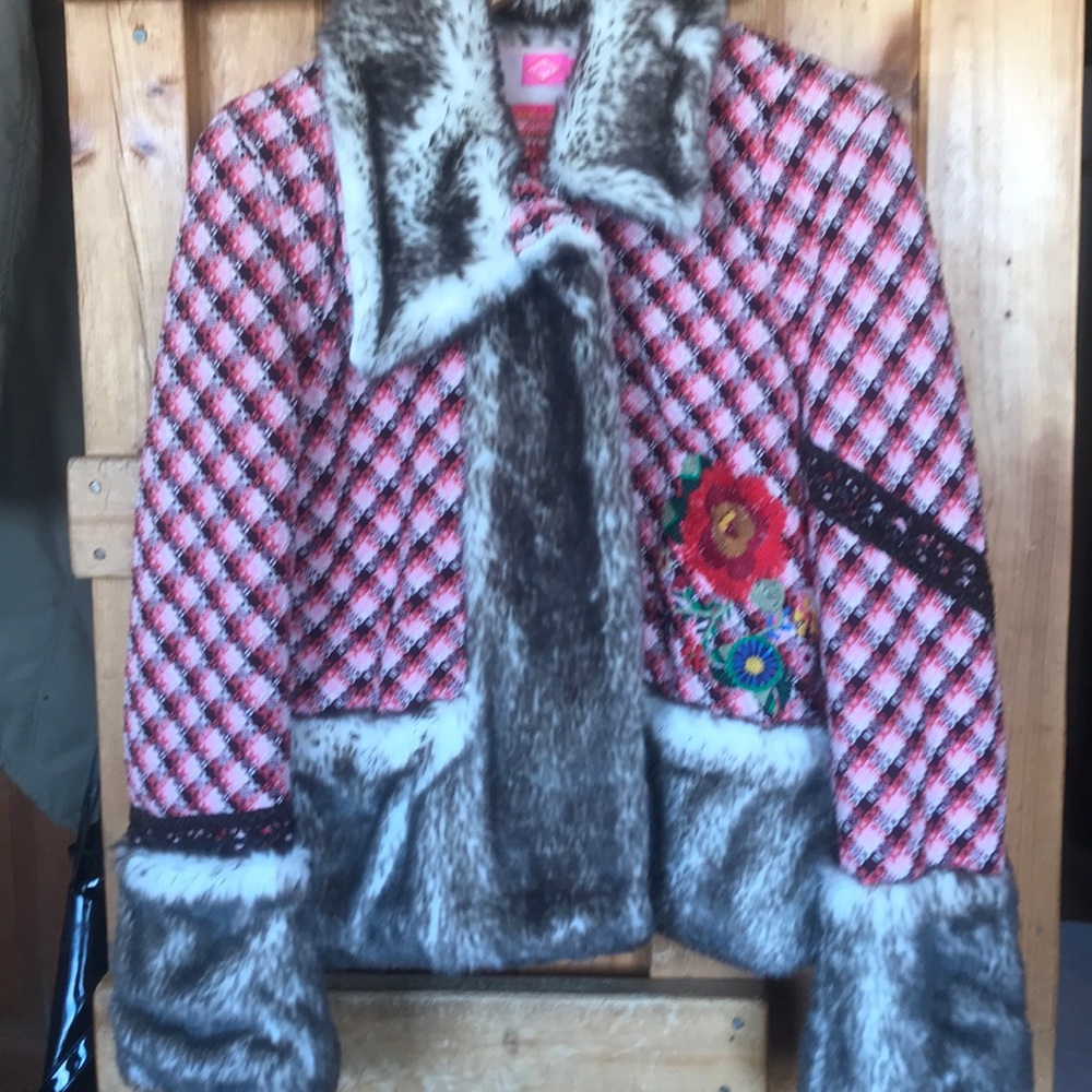 Oilily faux fur trim jacket💕 - Picture 3 of 12